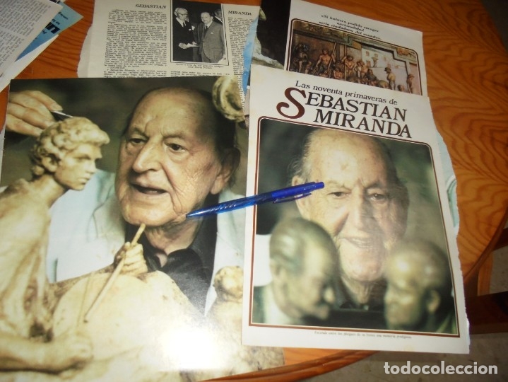 Collezionismo di Riviste e Giornali: RECORTE : LOS 90 A&Ntilde;OS DEL ESCULTOR SEBASTIAN MIRANDA. ACTUALIDAD, MAYO 1975 ()
