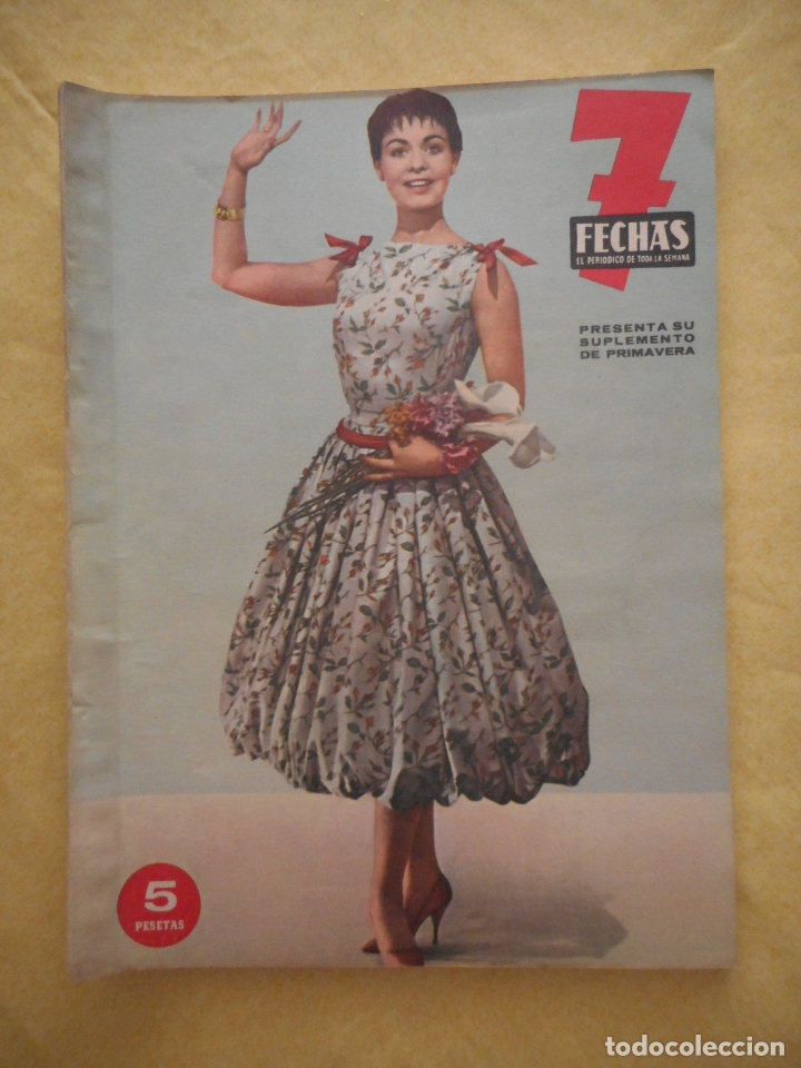 Coleccionismo de Revistas y Peri&oacute;dicos: 7 Fechas. Suplemento de Primavera. Abril 1958. Teatro Apolo. El Cupl&eacute;. Ali - Khan