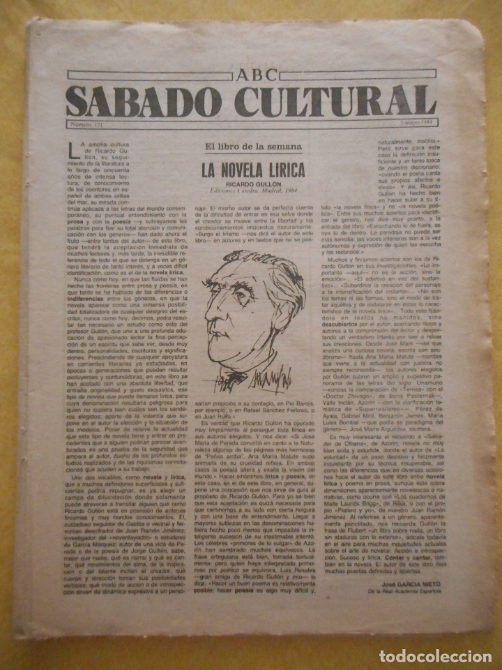 Coleccionismo de Revistas y Peri&oacute;dicos: ABC. S&aacute;bado Cultural n&uacute;mero 171. Fecha 5 Mayo 1984