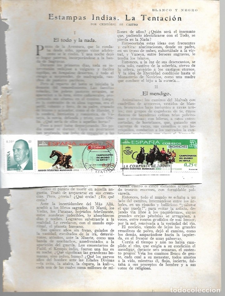 Colecionismo de Revistas e Jornais: BYN 22 ENE 1928.N&ordm; 1914.CRISTOBAL DE CASTRO ESTAMPAS INDIAS. LA TENTACION DIBIJOS MAX RAMOS