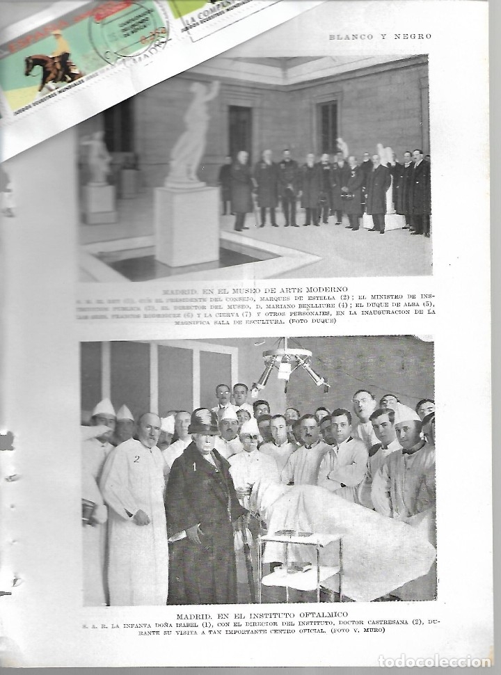 Collezionismo di Riviste e Giornali: BYN 22 ENE 1928.N&ordm; 1914.MARQUES ESTELLA.INSTITUTO OFTALMOLOGICO LUIS PORTAL.ARMANDO PALACIO VALDES