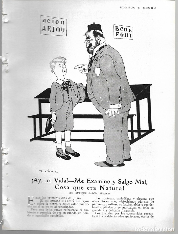 Collection Magazines and Newspapers: BYN 22 ENE 1928.N&ordm; 1914.ENRIQUE GARCIA ALVAREZ RELATO. DIBUJOS DE ECHEA. RELATO CORTO