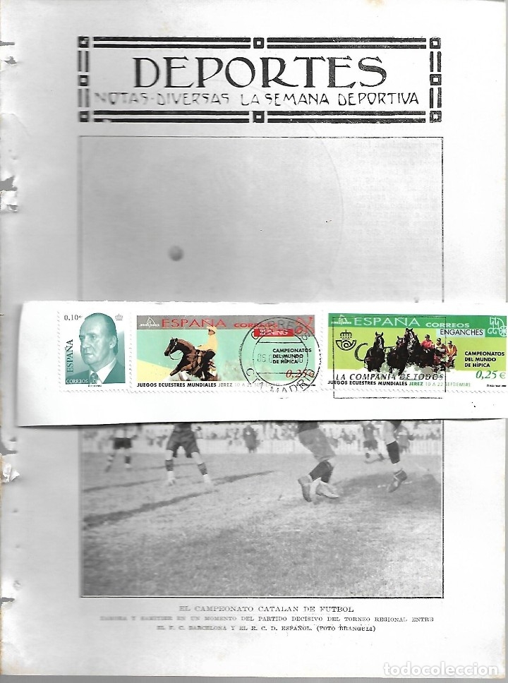 Collezionismo di Riviste e Giornali: BYN 22 ENE 1928.N&ordm; 1914. CAMPEONATO CATALAN FUTBOL ESPA&Ntilde;OL BARCELONA. REAL MADRID RACING. ATHLETIC