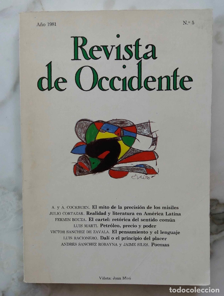 Coleccionismo de Revistas y Peri&oacute;dicos: REVISTA DE OCCIDENTE 1981 N&ordm; 5. JULIO CORT&Aacute;ZAR, LUIS RACIONERO, FERMIN BOUZA... LIBRO REVISTA