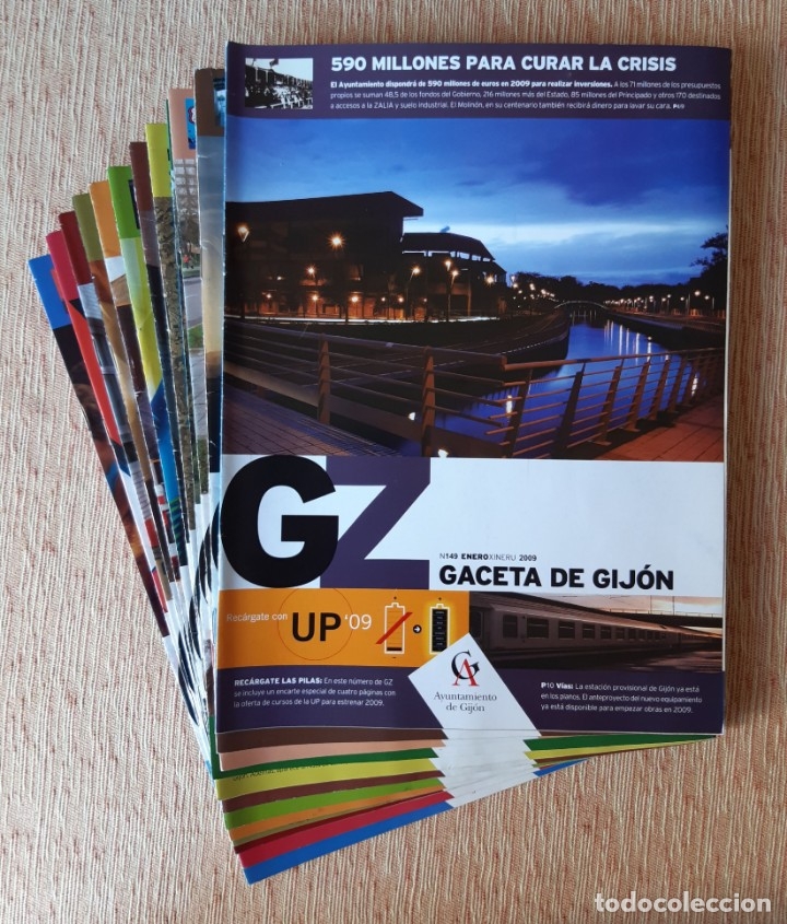 Coleccionismo de Revistas y Peri&oacute;dicos: REVISTA GACETA DE GIJ&Oacute;N. N&Uacute;MEROS DEL 149 AL 160. A&Ntilde;O 2009. AYUNTAMIENTO DE GIJ&Oacute;N.