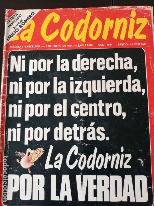Coleccionismo de Revistas y Peri&oacute;dicos: REVISTA: LA CODORNIZ -. 1 enero 1978