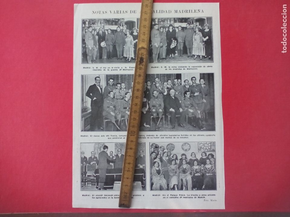 Coleccionismo de revistas y peri&oacute;dicos: REPORTAJE ASCENSO DEL TTE CORONEL FRANCO A JEFE DEL TERCIO LEGION. HOJA DE REVISTA A&Ntilde;O 1923 RECORTE
