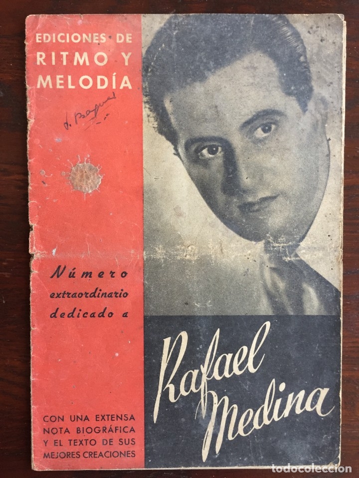 Coleccionismo de Revistas y Peri&oacute;dicos: Revista, Ritmo y melod&iacute;a n&ordm; extra. de Rafael medina, con extensas biogr&aacute;fica y 35 de sus canciones.
