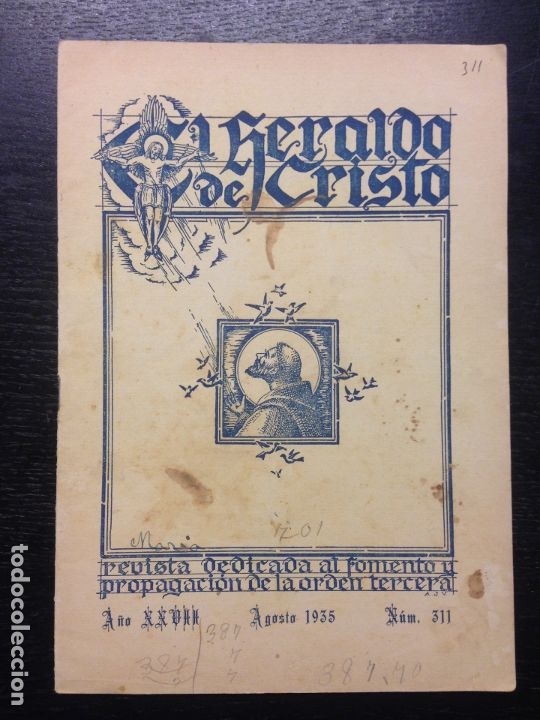 Coleccionismo de Revistas y Peri&oacute;dicos: EL HERALDO DE CRISTO, A&Ntilde;O XXVII, AGOSTO 1935, NUM. 311