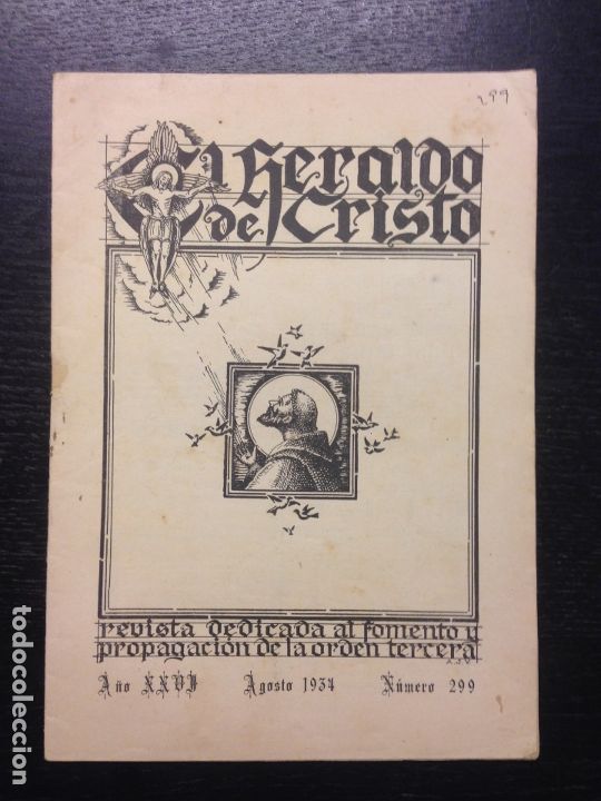 Coleccionismo de Revistas y Peri&oacute;dicos: EL HERALDO DE CRISTO, A&Ntilde;O XXVI, AGOSTO 1934, NUM. 299, PALMA DE MALLORCA