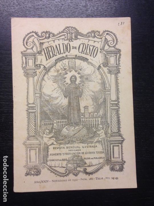 Coleccionismo de Revistas y Peri&oacute;dicos: EL HERALDO DE CRISTO, A&Ntilde;O XXIV, NOVIEMBRE 1932, NUM, 281, PALMA DE MALLORCA