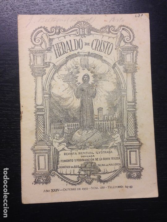 Coleccionismo de Revistas y Peri&oacute;dicos: HERALDO DE CRISTO, A&Ntilde;O XXIV, OCTUBRE DE 1932, NUM. 280, PALMA DE MALLORCA
