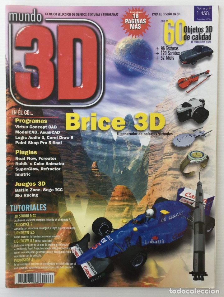 Coleccionismo de revistas y peri&oacute;dicos: Revista Mundo 3D &ndash; N&ordm; 9 a&ntilde;o 1998 &ndash; Brice 3D