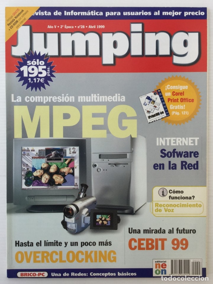 Coleccionismo de revistas y peri&oacute;dicos: Revista Jumping &ndash; n&ordm; 28 &ndash; 1999 &ndash; Editorial Ne&oacute;n - MPEG &ndash; Cebit 99