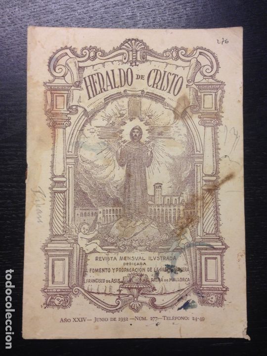 Coleccionismo de Revistas y Peri&oacute;dicos: HERALDO DE CRISTO, A&Ntilde;O XXIV, JUNIO DE 1932, NUM. 276, PALMA DE MALLORCA