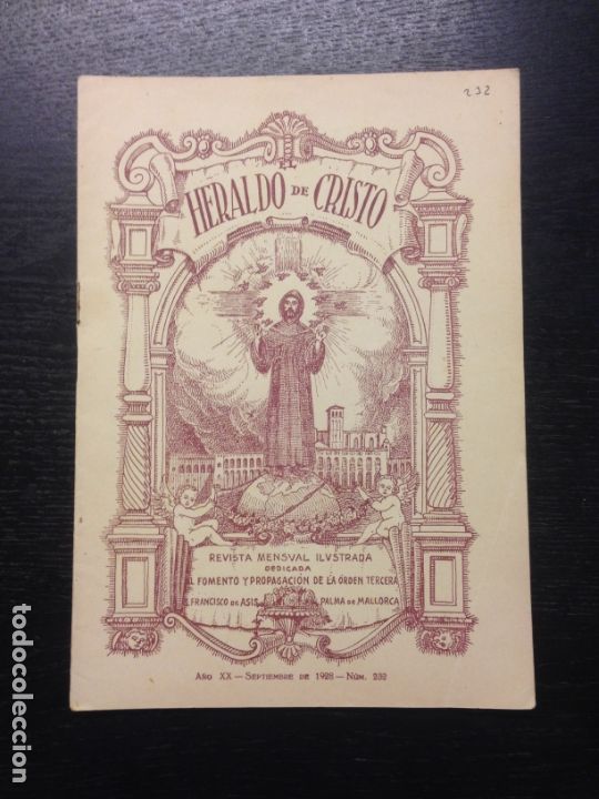 Coleccionismo de revistas y peri&oacute;dicos: HERALDO DE CRISTO, A&Ntilde;O XX, SEPTIEMBRE DE 1928, NUM. 232, PALMA DE MALLORCA