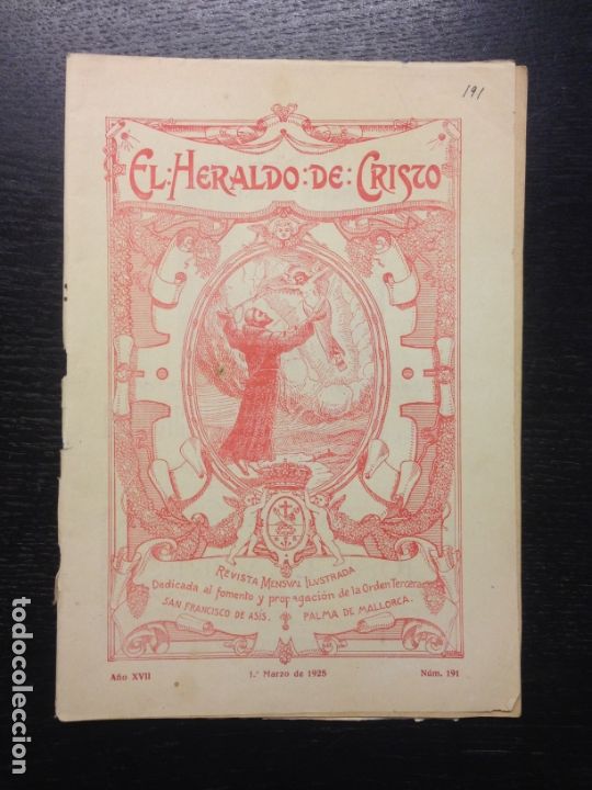 Coleccionismo de Revistas y Peri&oacute;dicos: EL HERALDO DE CRISTO, A&Ntilde;O XVII, MARZO DE 1925, NUM, 191, PALMA DE MALLORCA