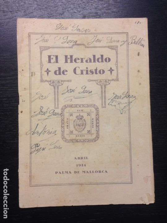 Coleccionismo de Revistas y Peri&oacute;dicos: EL HERALDO DE CRISTO, A&Ntilde;O XVI, ABRIL DE 1924, NUM. 180, PALMA DE MALLORCA