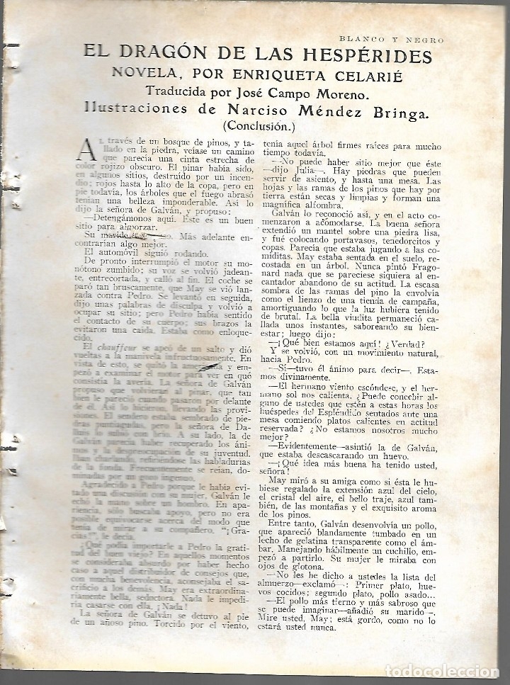 Colecionismo de Revistas e Jornais: BYN 29 ENE 1928.N&ordm; 1915. J. ORTIZ DE PINEDO.CAPITULO DRAGON HESPERIDES JOSE CAMPO MORENO CONCLUSION.