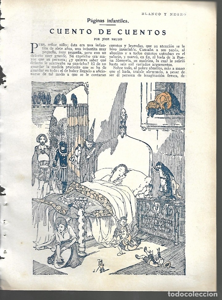 Coleccionismo de revistas y peri&oacute;dicos: BYN 29 ENE 1928.N&ordm; 1915.  CUENTO DE CUENTOS JOSE BRUNO DIBUJOS M RAMON. RAMON LOPEZ-MONTENEGRO