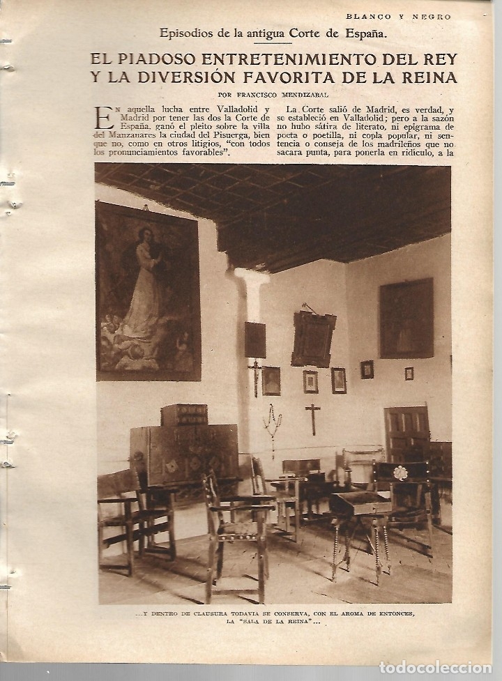Coleccionismo de revistas y peri&oacute;dicos: BYN 5 FEB 1928.N&ordm; 1916. EPISODIOS ANTIGUA CORTE ESPA&Ntilde;A. FRANCISCO MENDIZABAL. MONARQUIA LOS AUSTRIAS