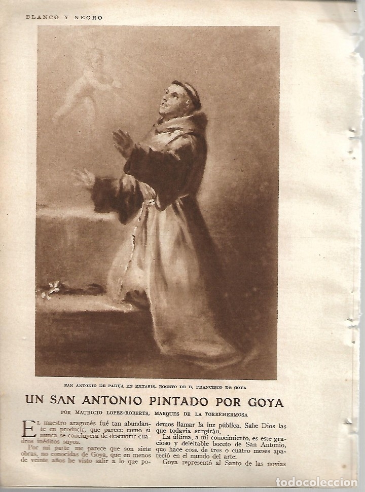 Colecionismo de Revistas e Jornais: BYN 5 FEB 1928.N&ordm; 1916. MAURICIO LOPEZ-ROBERTS MARQUES TORREHERMOSA.GOYA.SAN SULPICIO.PALACIO VALDES