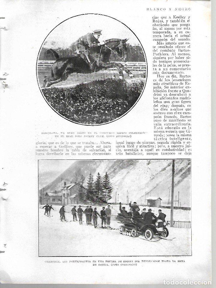 Coleccionismo de revistas y peri&oacute;dicos: BYN 5 FEB 1928.N&ordm; 1916.  REAL POLO JOCKEY CLUB BARCELONA. CHAMONIX EIZAGUIRRE CAMPEON ANDALUZ