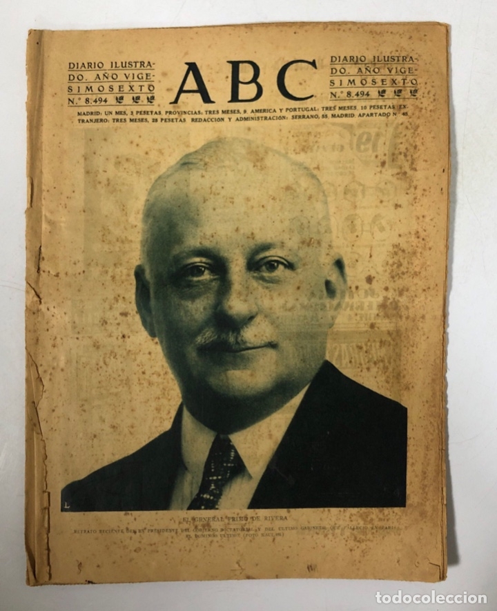 Coleccionismo de Revistas y Peri&oacute;dicos: ABC. DIARIO ILUSTRADO. N&ordm; 8494. MADRID, 1930. VER FOTOS