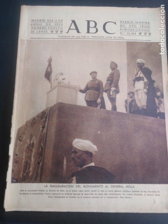 Coleccionismo de Revistas y Peri&oacute;dicos: Peri&oacute;dico ABC 1939
