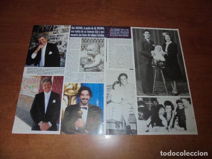 Coleccionismo de Revistas y Peri&oacute;dicos: CLIPPING 1993: SAL PACINO, PADRE DE AL PACINO. ALBUM FAMILIAR.