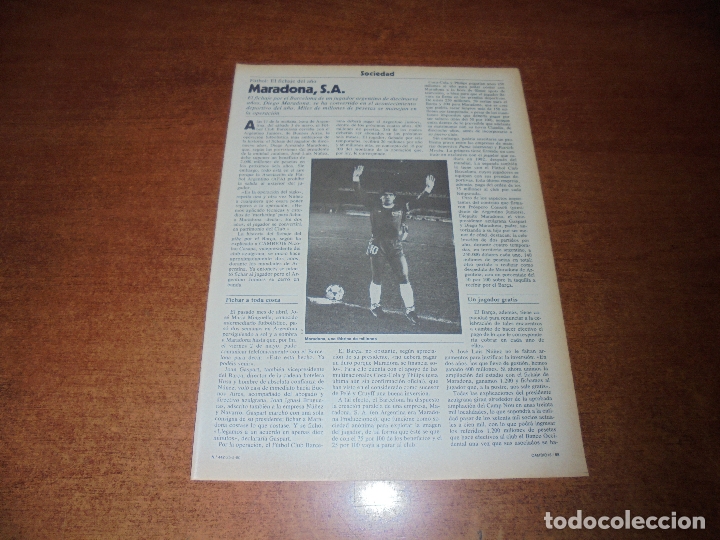 Coleccionismo de Revistas y Peri&oacute;dicos: RETAL 1980: FUTBOL. EL FICHAJE DEL A&Ntilde;O: MARADONA. UN JUGADOR ARGENTINO DE 19 A&Ntilde;OS PARA EL BARCELONA