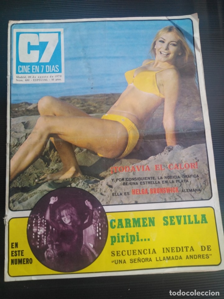 Coleccionismo de Revistas y Peri&oacute;dicos: Revista Cine en 7 D&iacute;as Repor de Carmen Sevilla