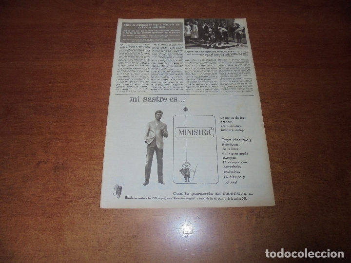 Sammeln von Zeitschriften und Zeitungen: CLIPPING 1965: CARLOS DE INGLATERRA - PUBLICIDAD MINISTER Y BA&Ntilde;ADOR MEYBA