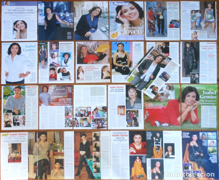 Coleccionismo de revistas y peri&oacute;dicos: ISABEL GEMIO coleccion prensa 1990s/10s fotos tv presentadora revista clippings