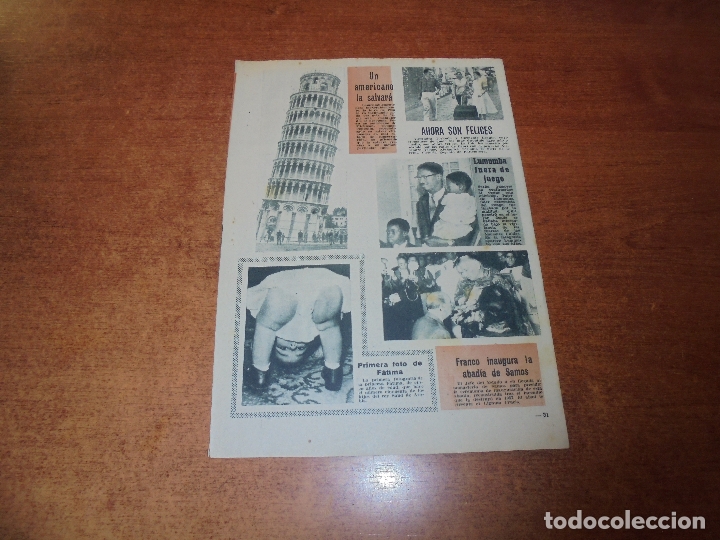Coleccionismo de revistas y peri&oacute;dicos: RETAL 1960: FRANCO INAUGURA LA ABAD&Iacute;A DE SAMOS (LUGO, GALICIA) ALEJANDRA TORLONIA Y CLEMENTE LEQUIO.