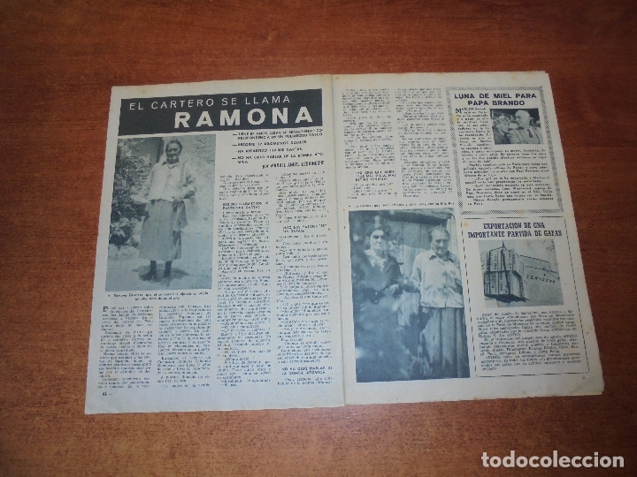 Coleccionismo de Revistas y Peri&oacute;dicos: CLIPPING 1960 RAMONA ES EL CARTERO DE CORT&Eacute;ZUBI (VIZCAYA) 87 A&Ntilde;O. ALFONSO DE HOHENLOHE. GAFAS INDO.