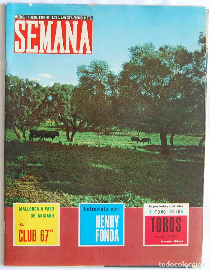 Coleccionismo de Revistas y Peri&oacute;dicos: Revista Semana N&ordm; 1260. 14-4-1964. Georges Simenon. Henry Fonda. Mallorca