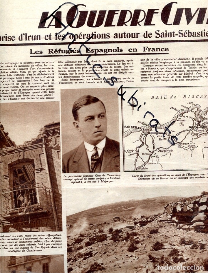 Collezionismo di Riviste e Giornali: REVISTA DE BELGICA A&Ntilde; 1936 GUERRA CIVIL REFUGIADOS VASCOS HENDAYA BEHOBIE LA TOMA DE IRUN GUADARRAMA