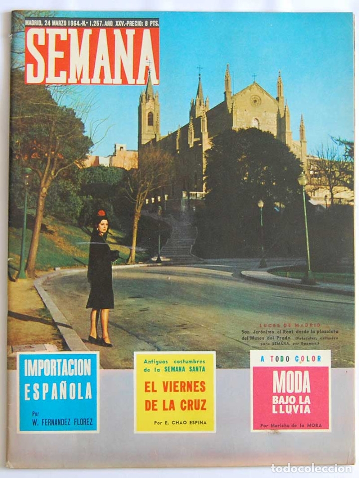 Coleccionismo de Revistas y Peri&oacute;dicos: Revista Semana N&ordm; 1257. 24-3-1964. Lev Lachine. El viernes de la Cruz o Adorado