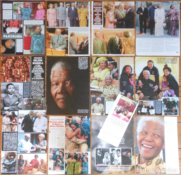Collectionnisme de Revues et Journaux: NELSON MANDELA lote prensa spain clippings 1990s/2010s magazine articles photos Sudafrica