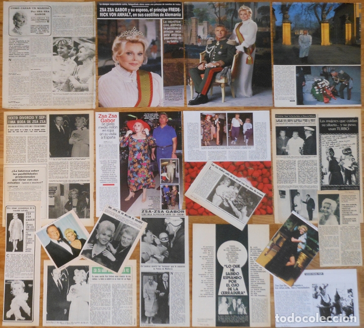 Collezionismo di Riviste e Giornali: ZSA ZSA GABOR lote prensa spain clippings 1960s/80s magazine articles photos cinema actress