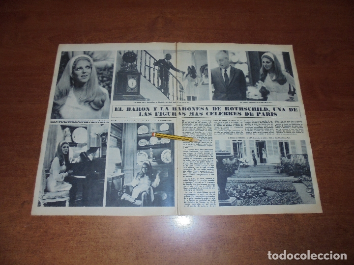 Coleccionismo de Revistas y Peri&oacute;dicos: CLIPPING 1972: BAR&Oacute;N I BARONESA DE ROTHSCHILD - COLLARES CON SEMILLAS VENENOSAS LLEGAN A ESPA&Ntilde;A