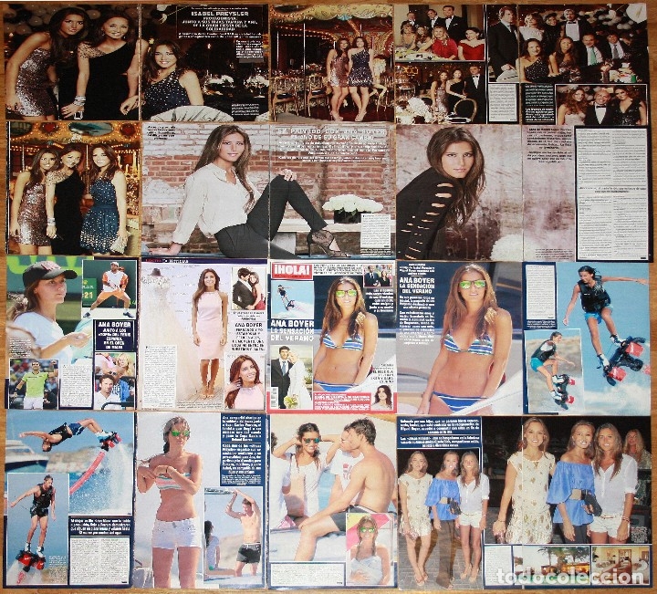 Coleccionismo de Revistas y Peri&oacute;dicos: ANA BOYER coleccion prensa fotos sexy bikini clippings Isabel Preysler Verdasco