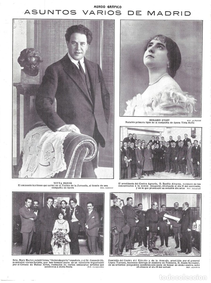 Collection Magazines and Newspapers: 1916 HOJA REV MADRID CENTRO DEL EJ&Eacute;RCITO Y DE LA ARMADA GENERAL L&Oacute;PEZ TORRENS MINISTRO AM&Oacute;S SALVADOR