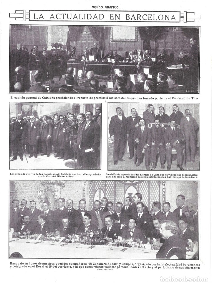 Collezionismo di Riviste e Giornali: 1916 HOJA REVISTA BARCELONA COMISI&Oacute;N DE REPATRIADOS DE CUBA RECLAMAN DEBERES QUE SE LES ADEUDAN