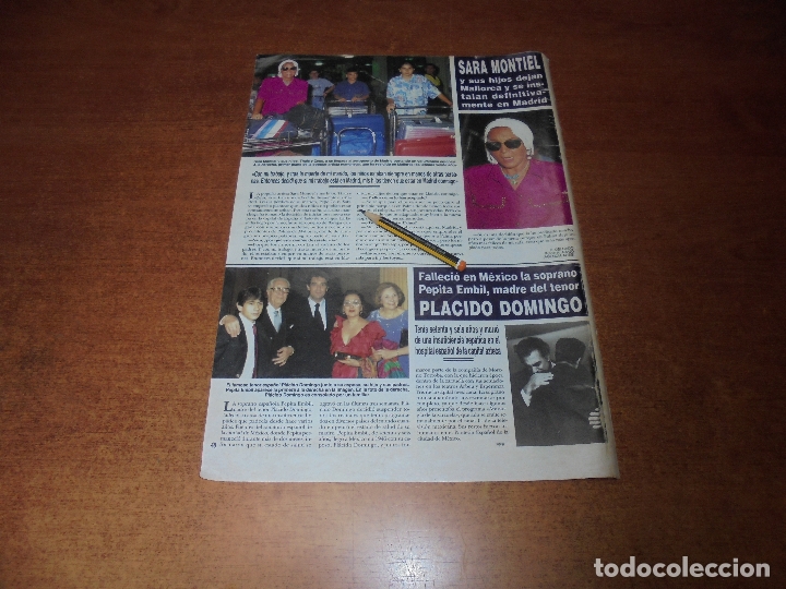 Coleccionismo de revistas y peri&oacute;dicos: RETAL 1994: SARA MONTIEL DEJA MALLORCA. PL&Aacute;CIDO DOMINGO.