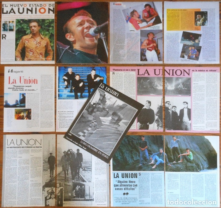 Collectionnisme de Revues et Journaux: LA UNION lote de prensa 1980s fotos Rafa S&aacute;nchez revista clippings pop espa&ntilde;ol recortes
