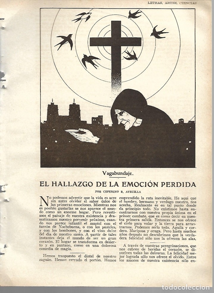 Collectionnisme de Revues et Journaux: BYN 12 FEB 1928.N&ordm;1917. CEFERINO R. AVECILLA. VAGABUNGAJE. DIBUJO BALDRICH