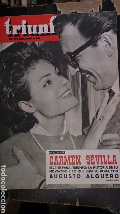 Coleccionismo de Revistas y Peri&oacute;dicos: TRIUNFO. REVISTA. N&ordm;782. 9 FEBRERO 1961. LA BODA DE CARMEN SEVILLA.