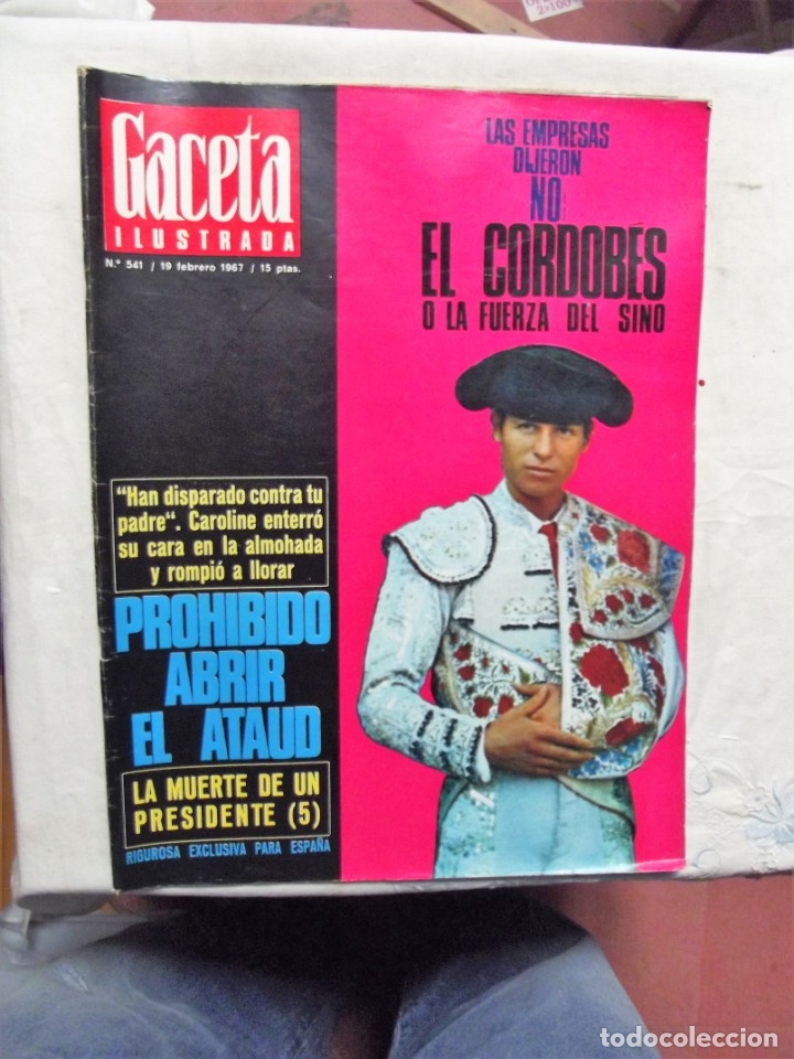 Collezionismo di Riviste e Giornali: REVISTA GACETA ILUSTRADA N&ordm; 541 - 19 DE FEBRERO  DE 1967 PORTADA EL CORDOBES